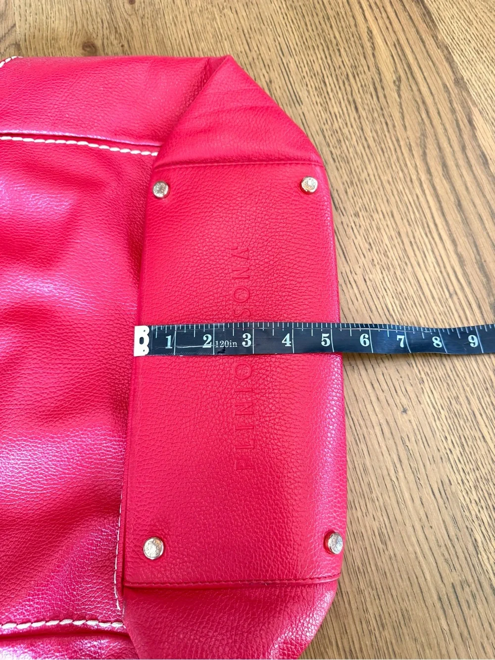 Plinio Visona Red Pebbled Leather Slouchy Hobo Shoulder Bag OS